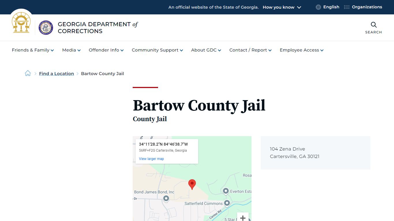 Bartow County Jail - Georgia Department of Corrections